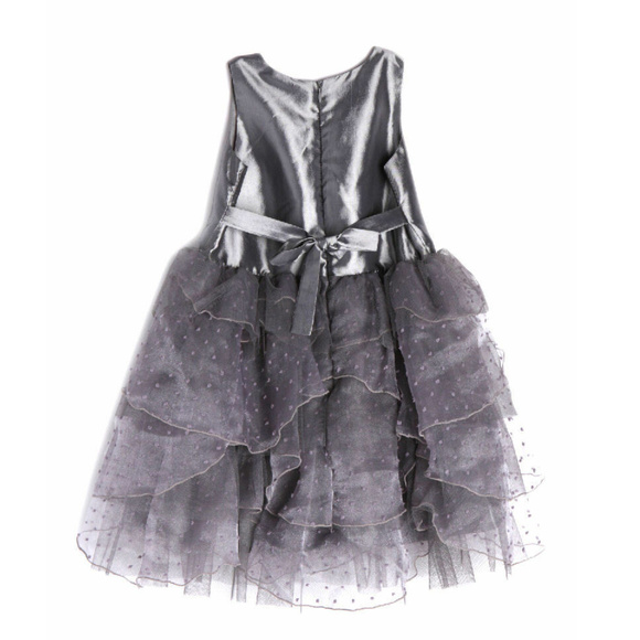 24M NEW Isobella & Chloe Siver Fancy Holiday Christmas Girls Dress - Picture 3 of 3